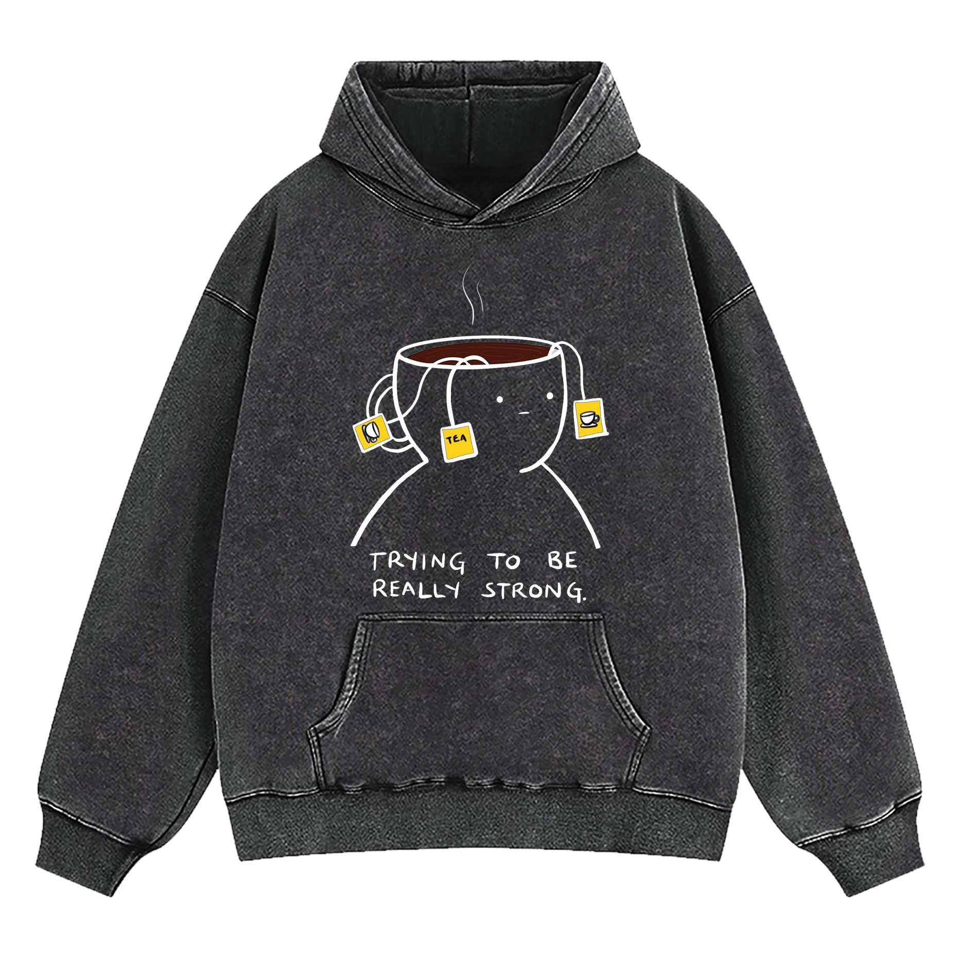 Trying To Be Really Strong Washed Hoodie