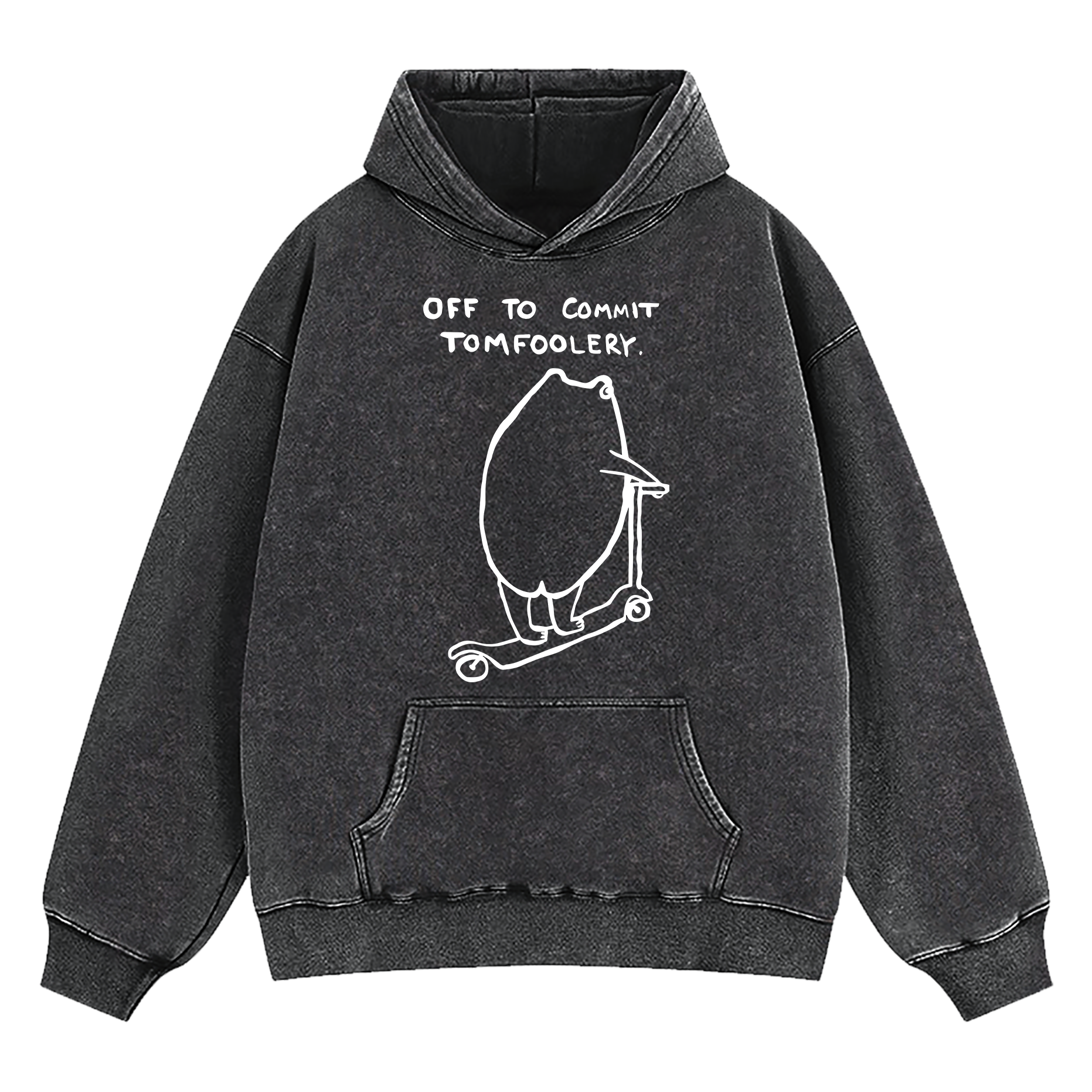 Off To Commit Tomfoolery Washed Hoodie
