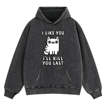 I Like You I'll Kill You Last Washed Hoodie