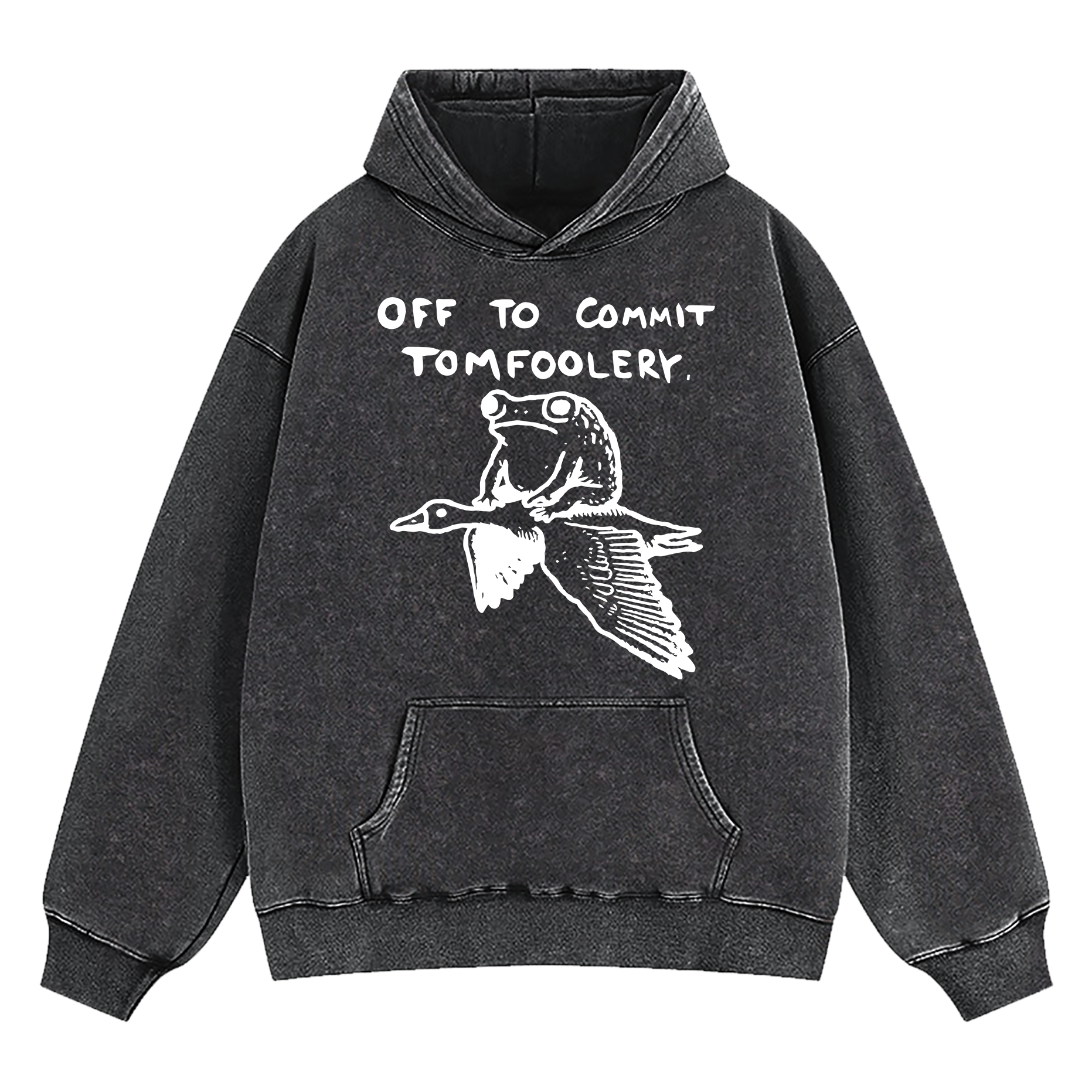 Off To Commit Tomfoolery Washed Hoodie