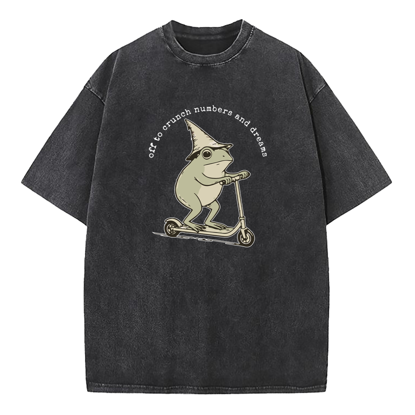 Off To Crunch Numbers And Dreams Washed T-Shirt