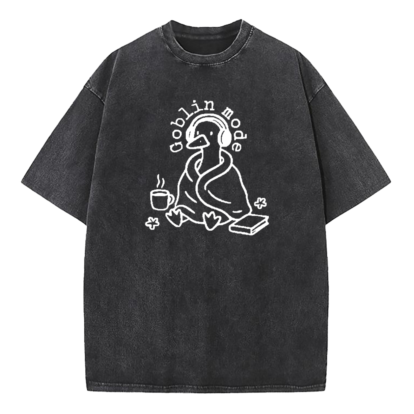 Cozy Goblin Mode Duck Washed T-Shirt