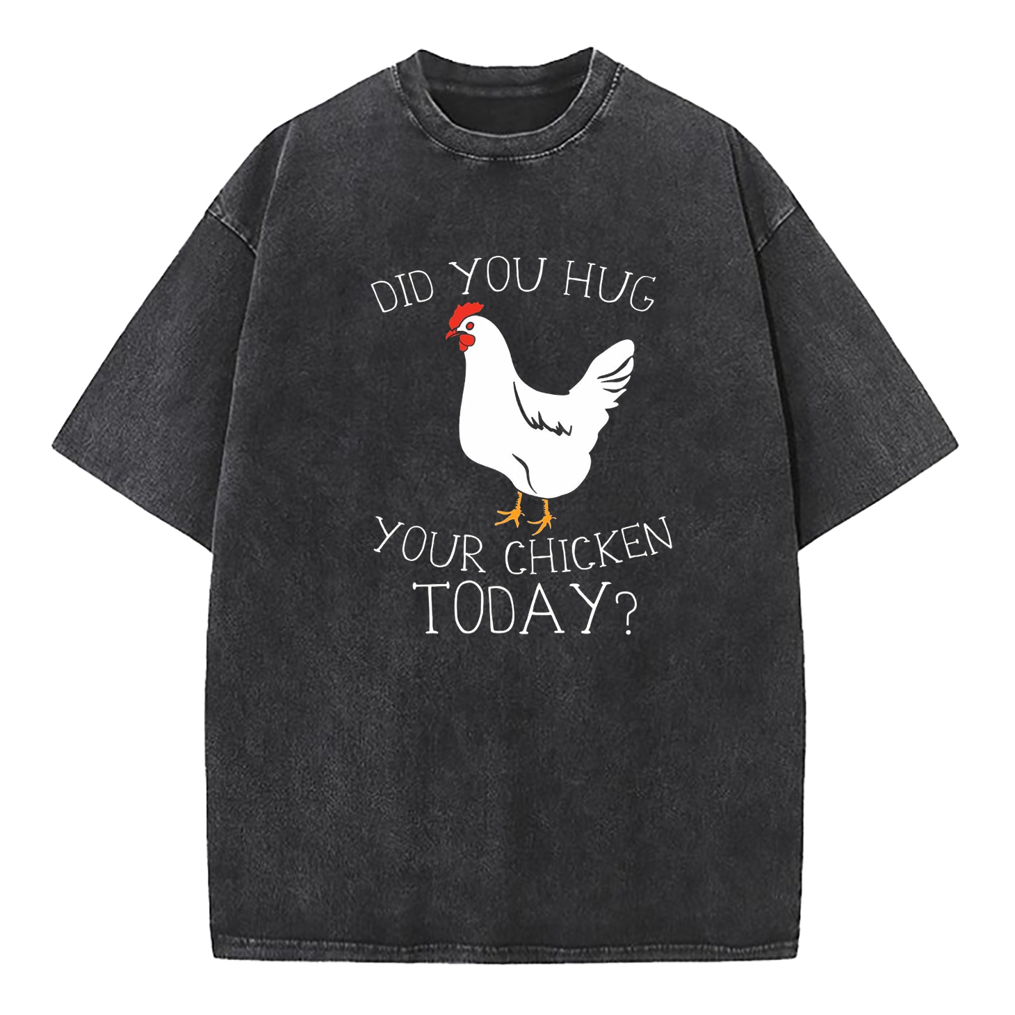 Did You Hug Your Chicken Today Washed T-Shirt