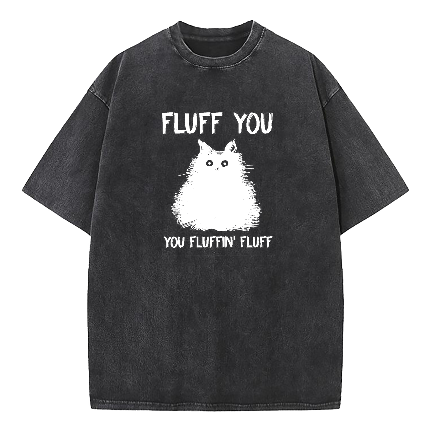 Fluff You You Fluffin Fluff Cat Washed T-Shirt