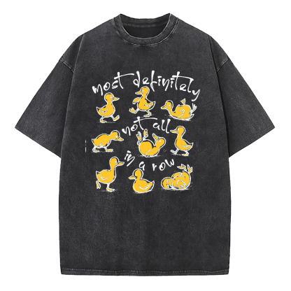 Funny Ducks Not All In A Row Washed T-Shirt