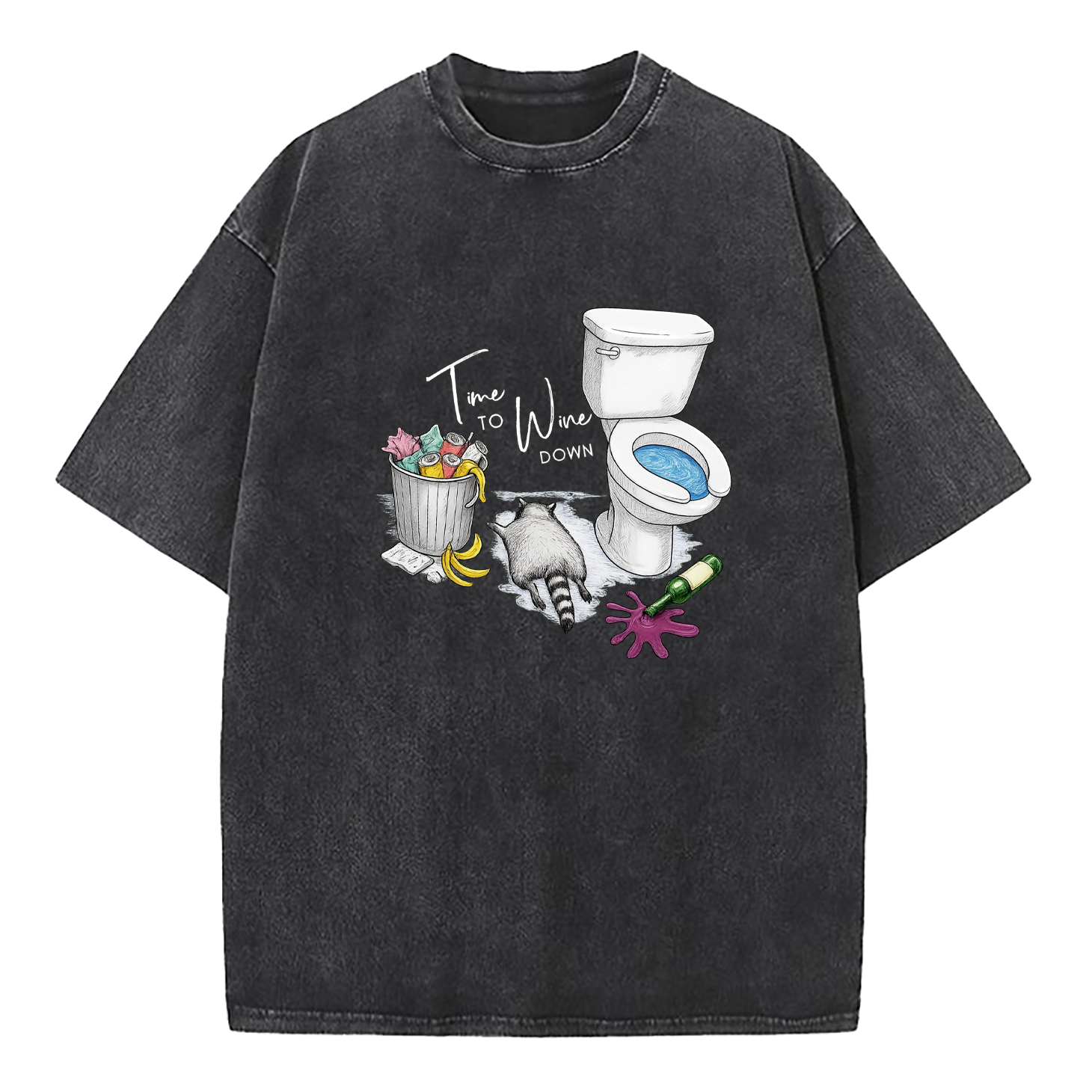Time To Wine Down Washed T-Shirt
