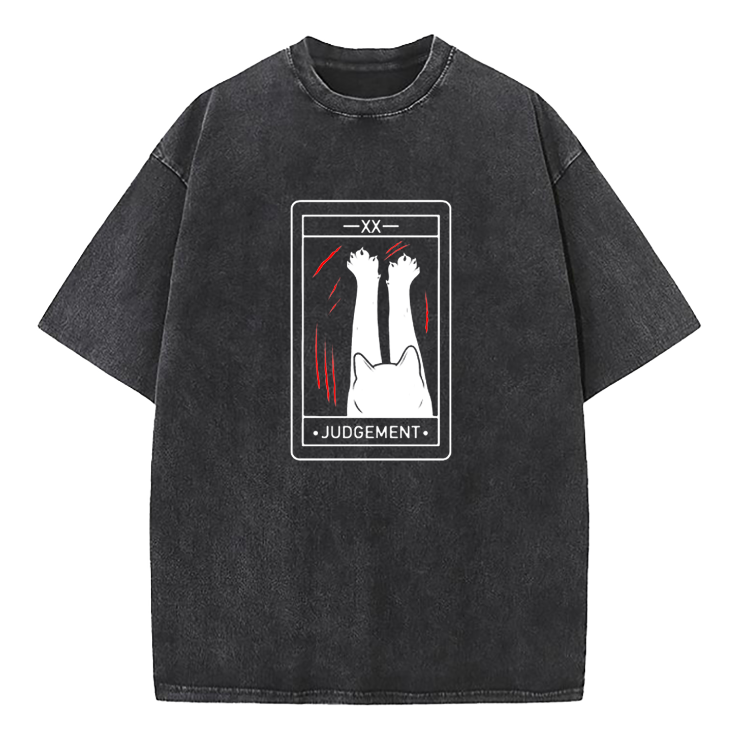 Judgement Cat Tarot Washed T-Shirt