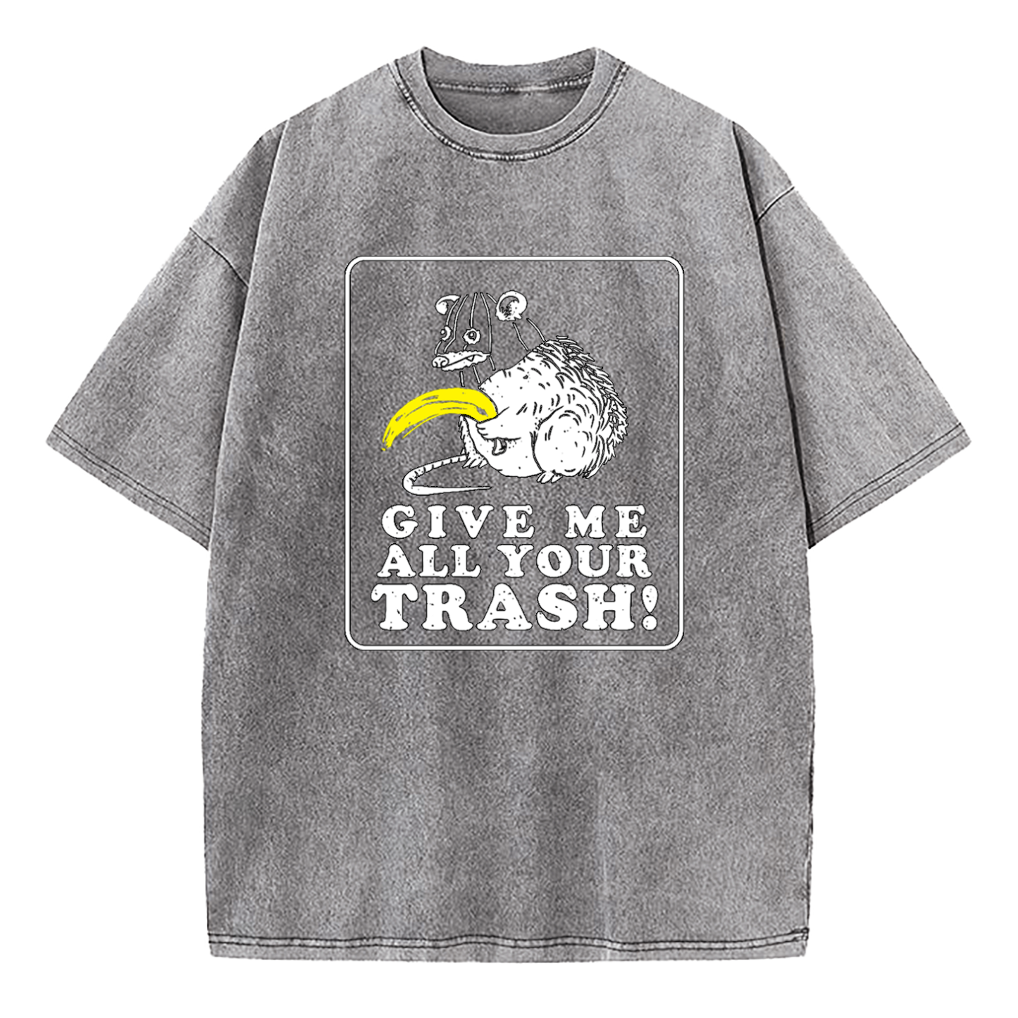Give Me All Your Trash Opossum Washed T-Shirt