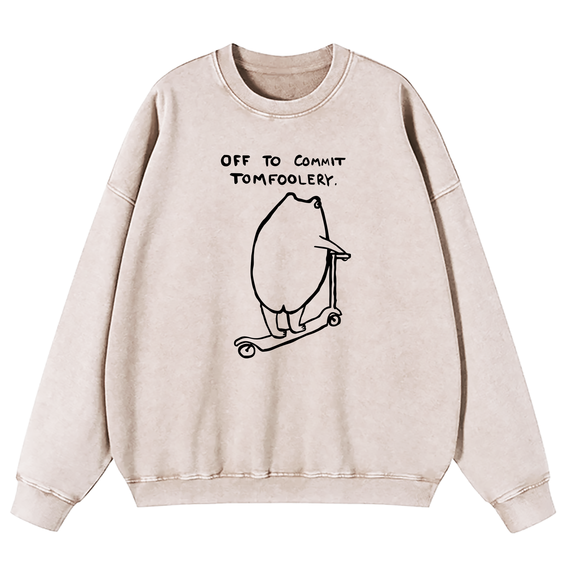 Off To Commit Tomfoolery Washed Sweatshirt