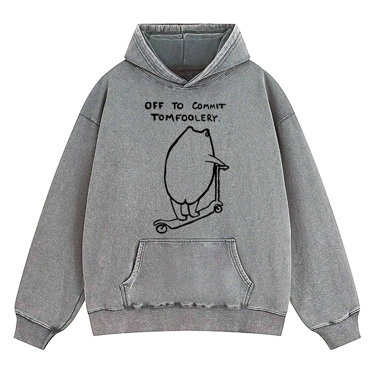Off To Commit Tomfoolery Washed Hoodie