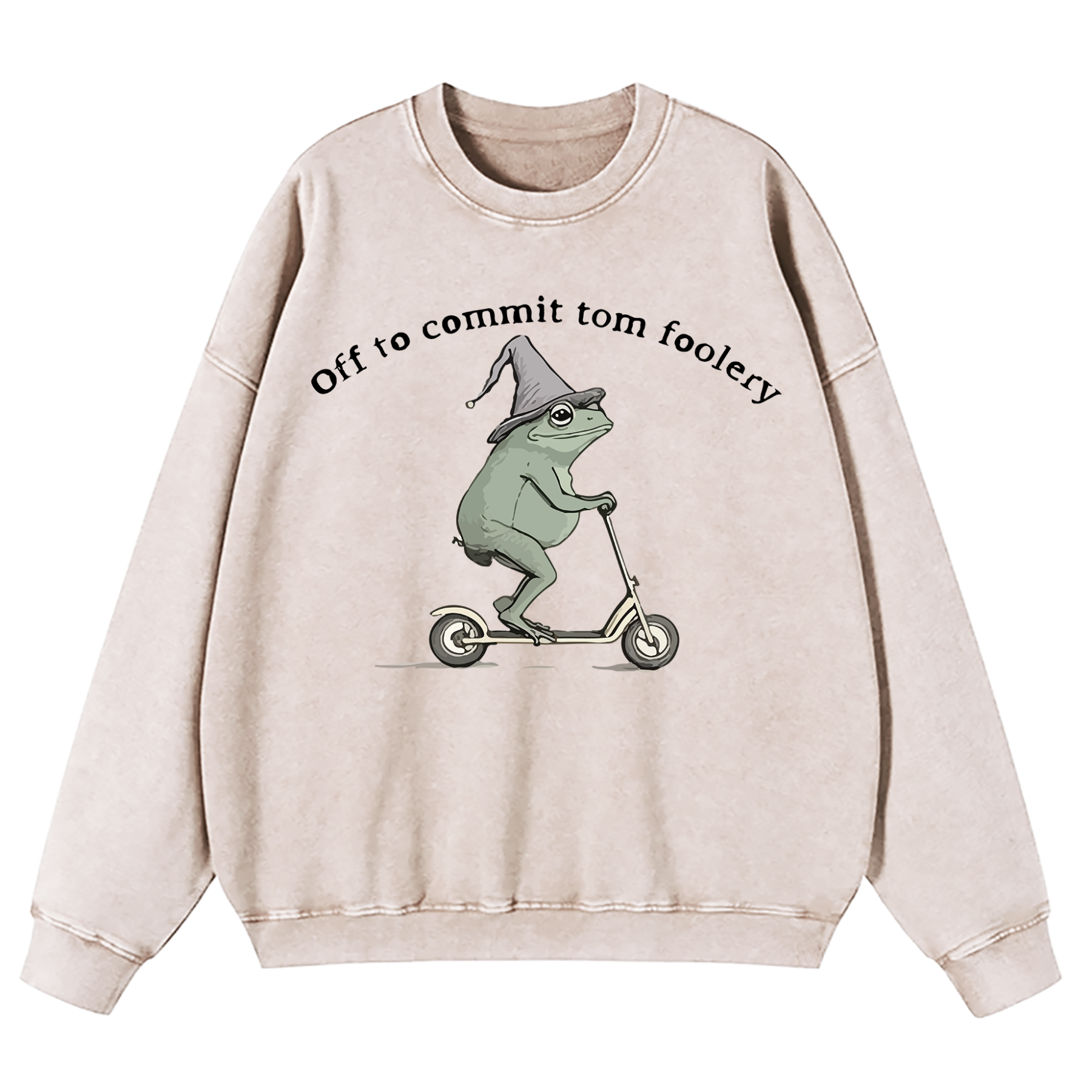 Off To Commit Tom Foolery Washed Sweatshirt