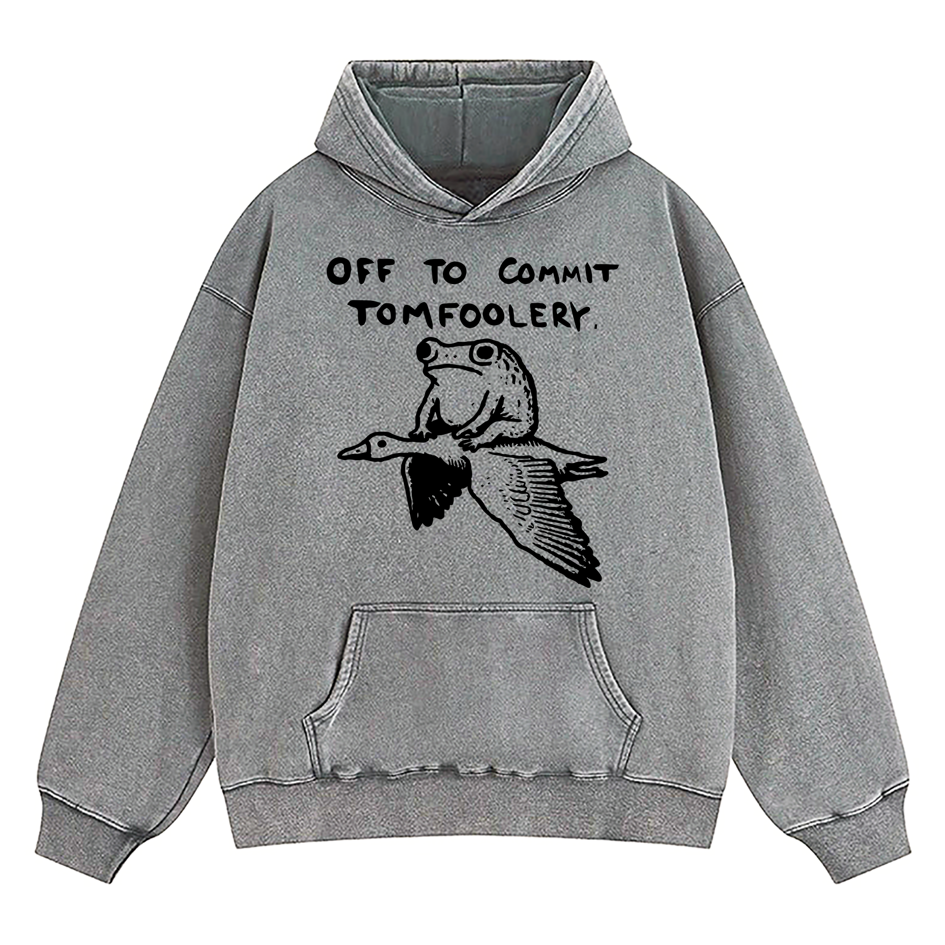 Off To Commit Tomfoolery Washed Hoodie