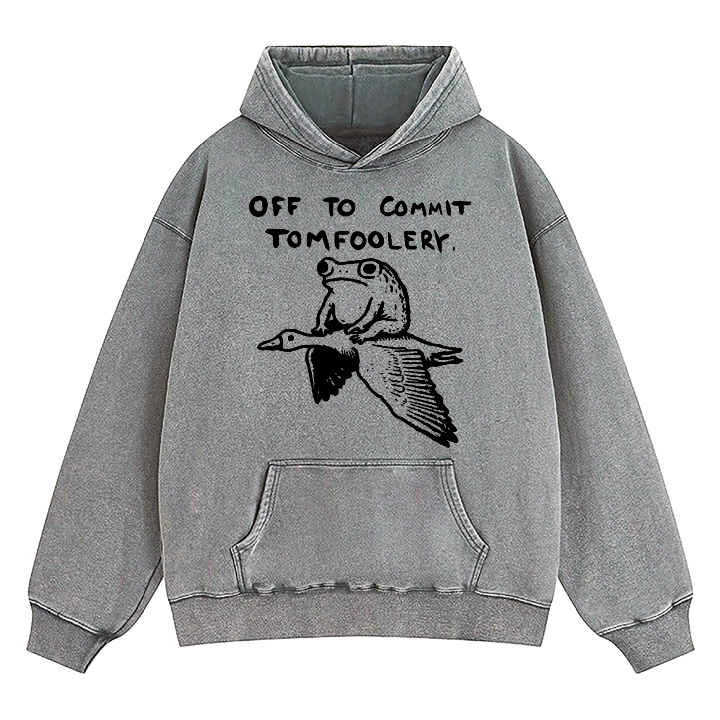 Off To Commit Tomfoolery Washed Hoodie