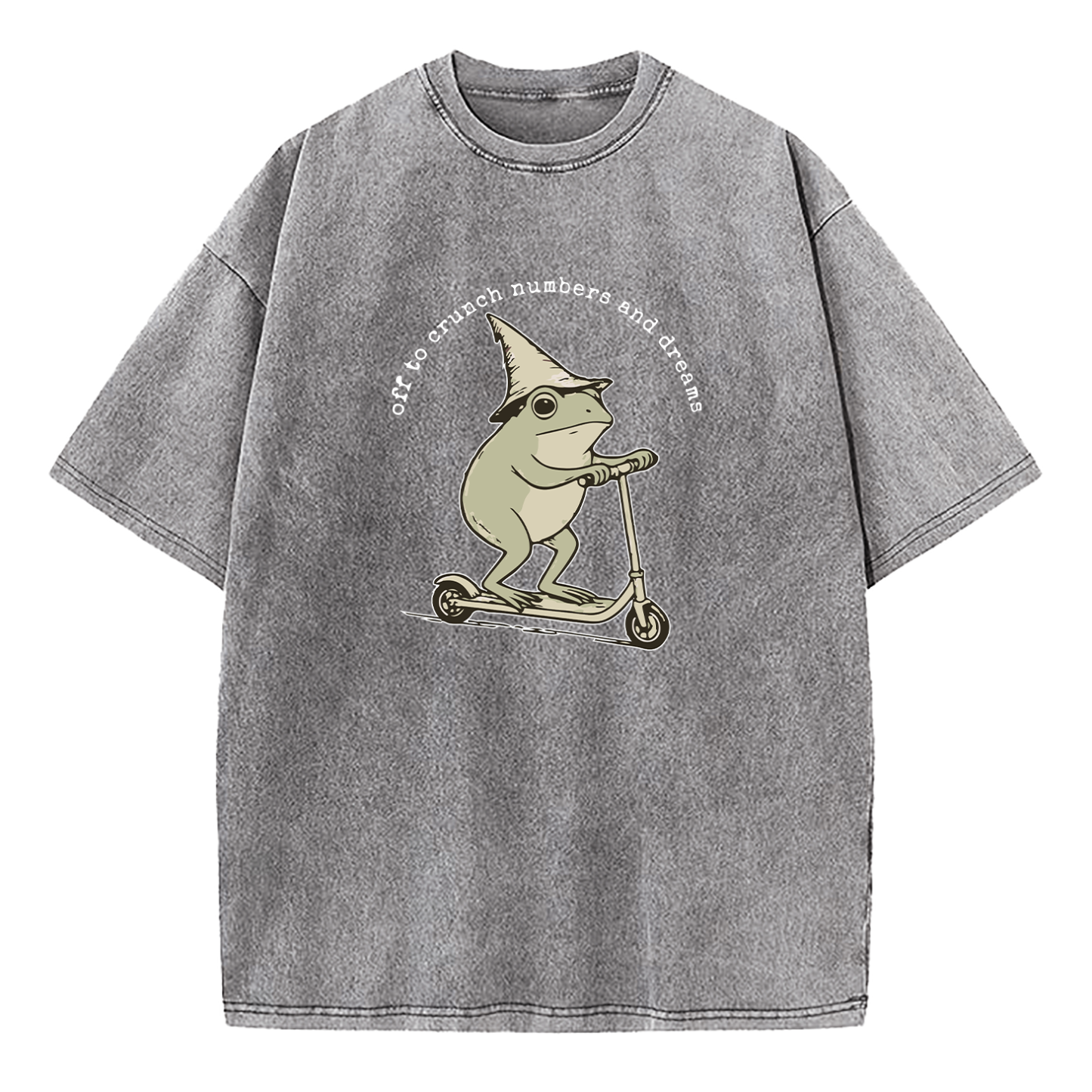 Off To Crunch Numbers And Dreams Washed T-Shirt