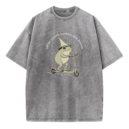 Off To Crunch Numbers And Dreams Washed T-Shirt