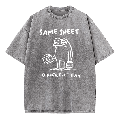 Same Sheet Different Day Washed T-Shirt