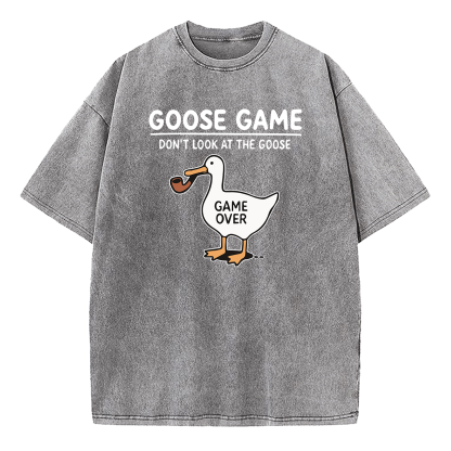 Goose Game Don’t Look at the Goose Washed T-Shirt