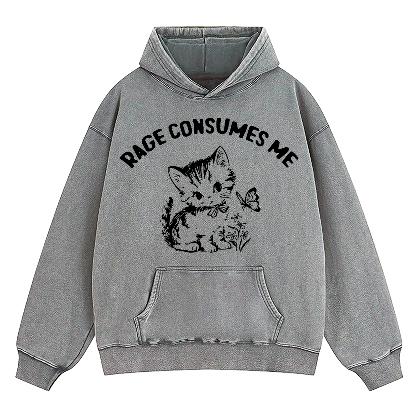 Rage Consumes Me Washed Hoodie