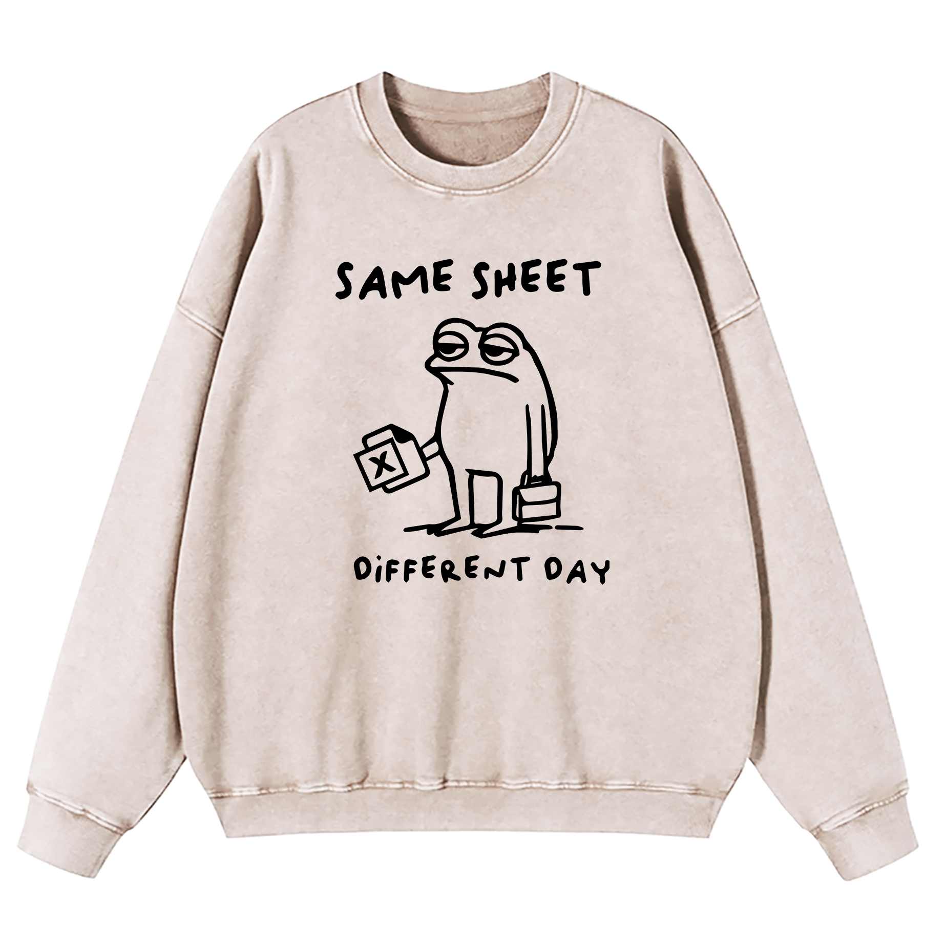 Same Sheet Different Day Washed Sweatshirt