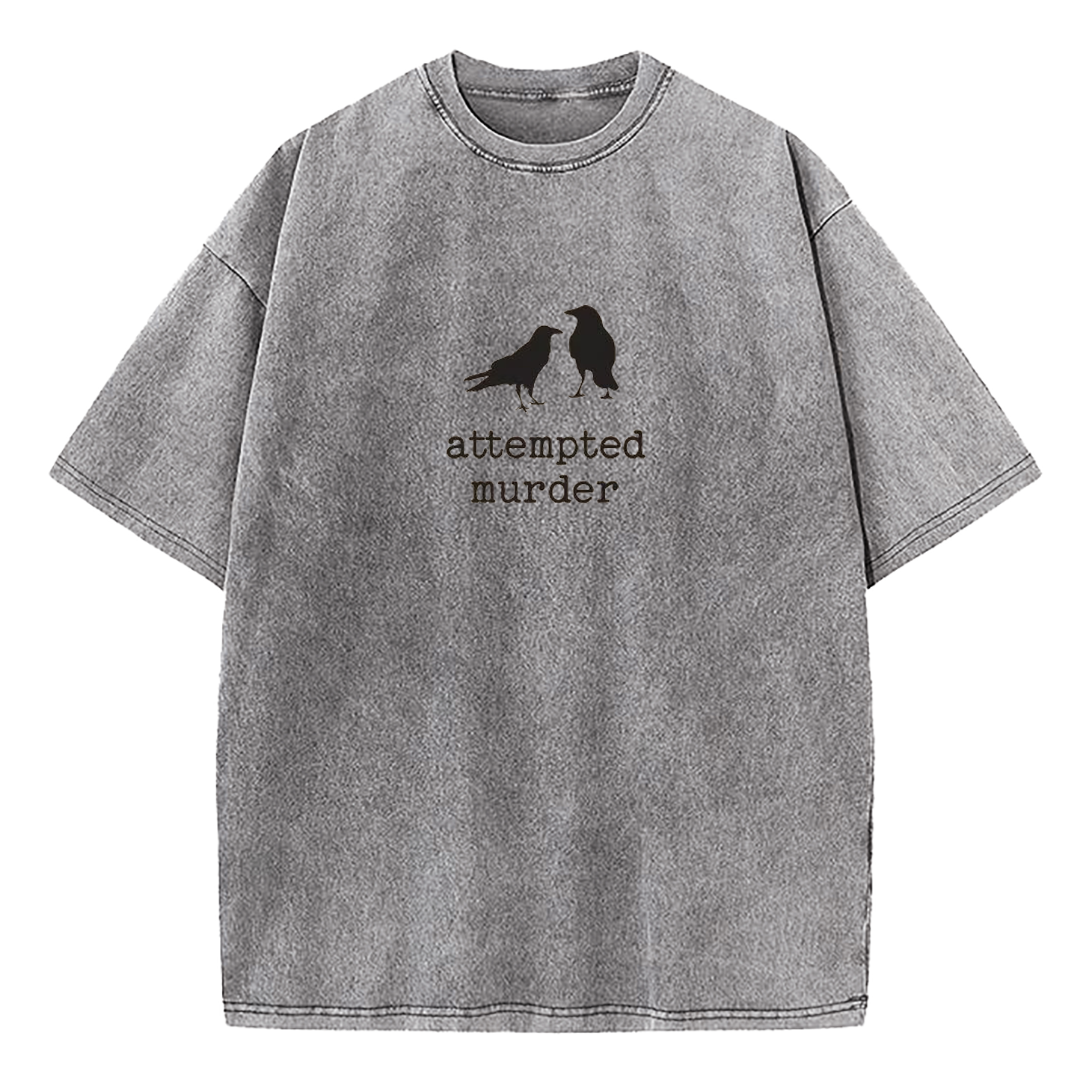 Attempted Murder Crow Washed T-Shirt