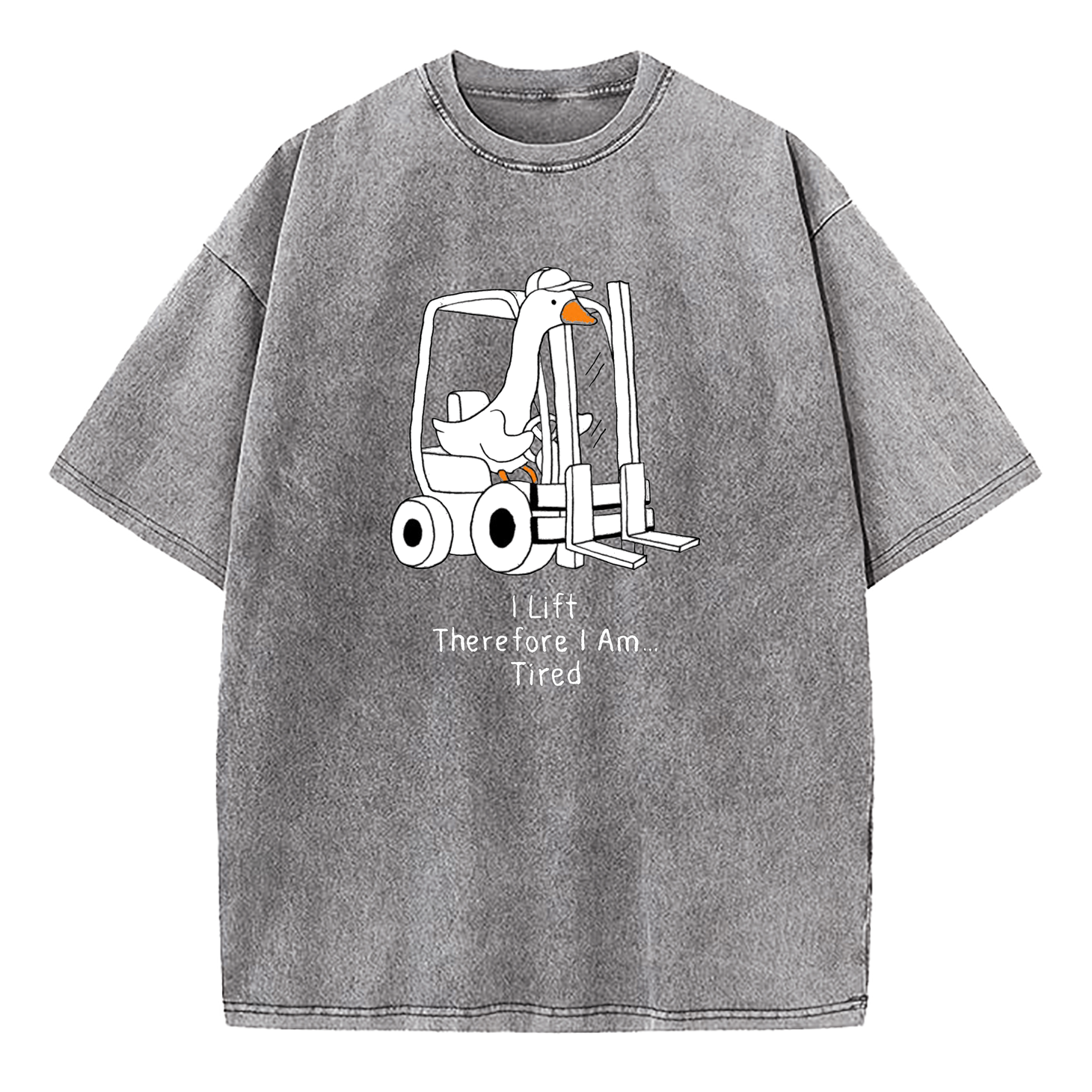 I Lift Therefore I Am Tired Washed T-Shirt