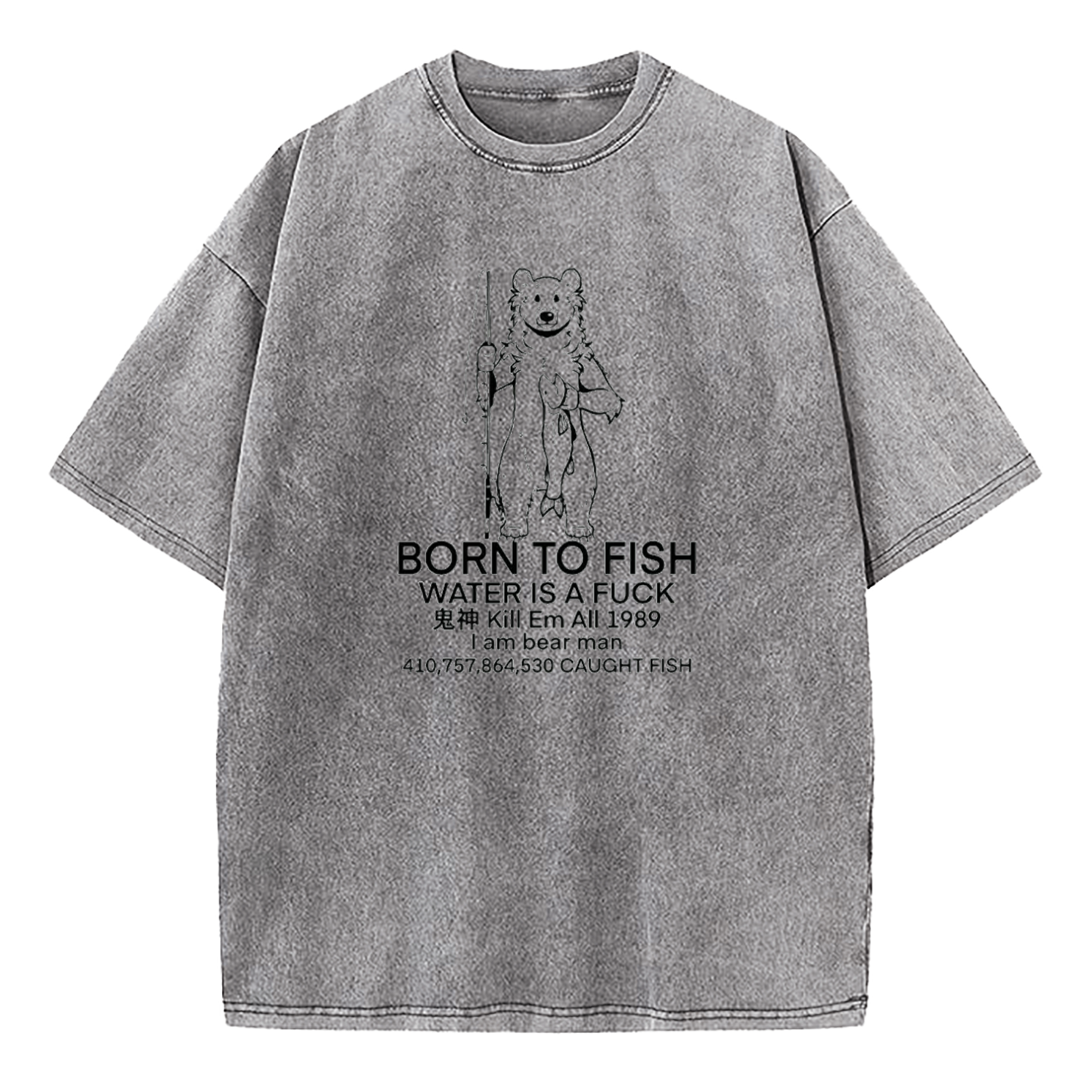 Born To Fish Washed T-Shirt