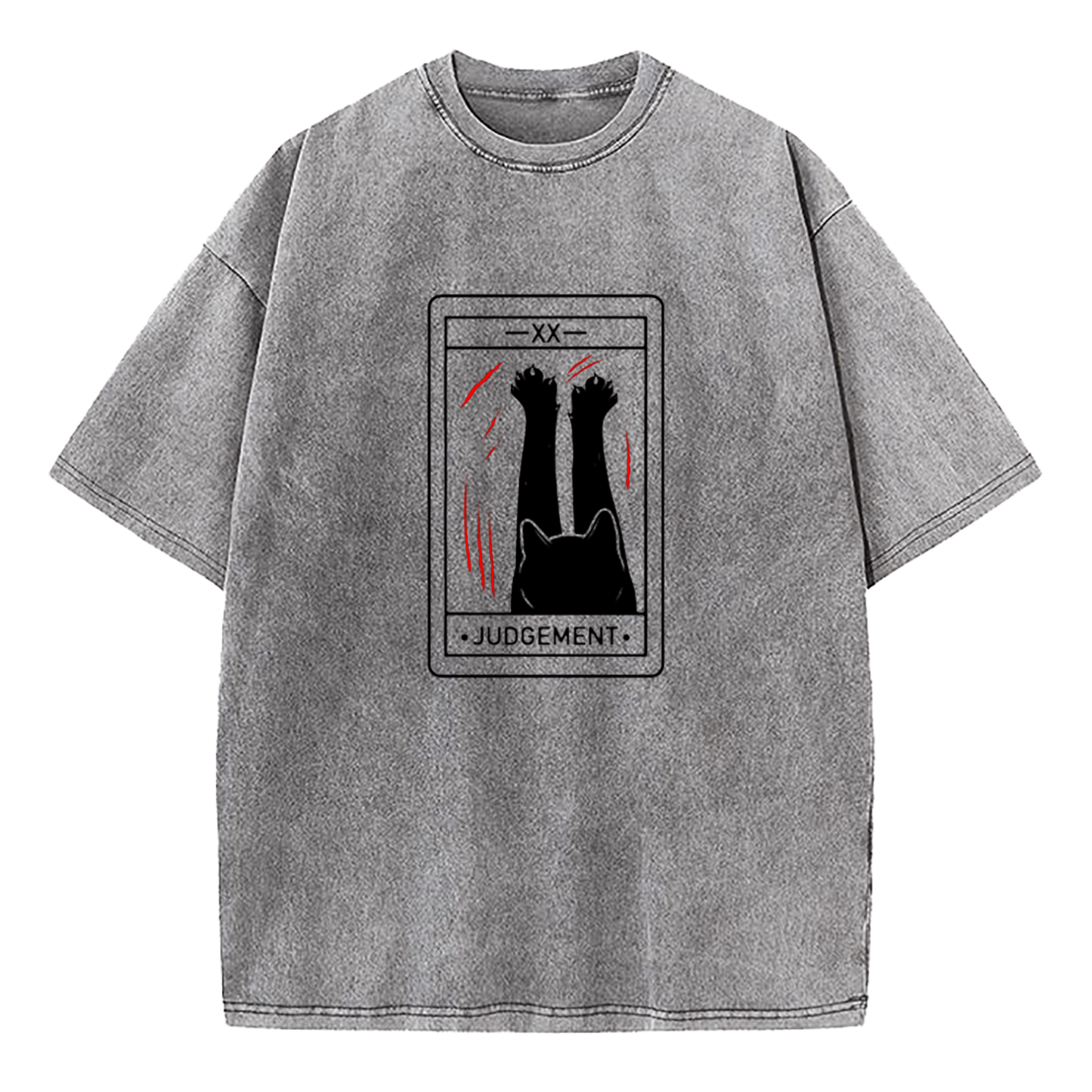 Judgement Cat Tarot Washed T-Shirt