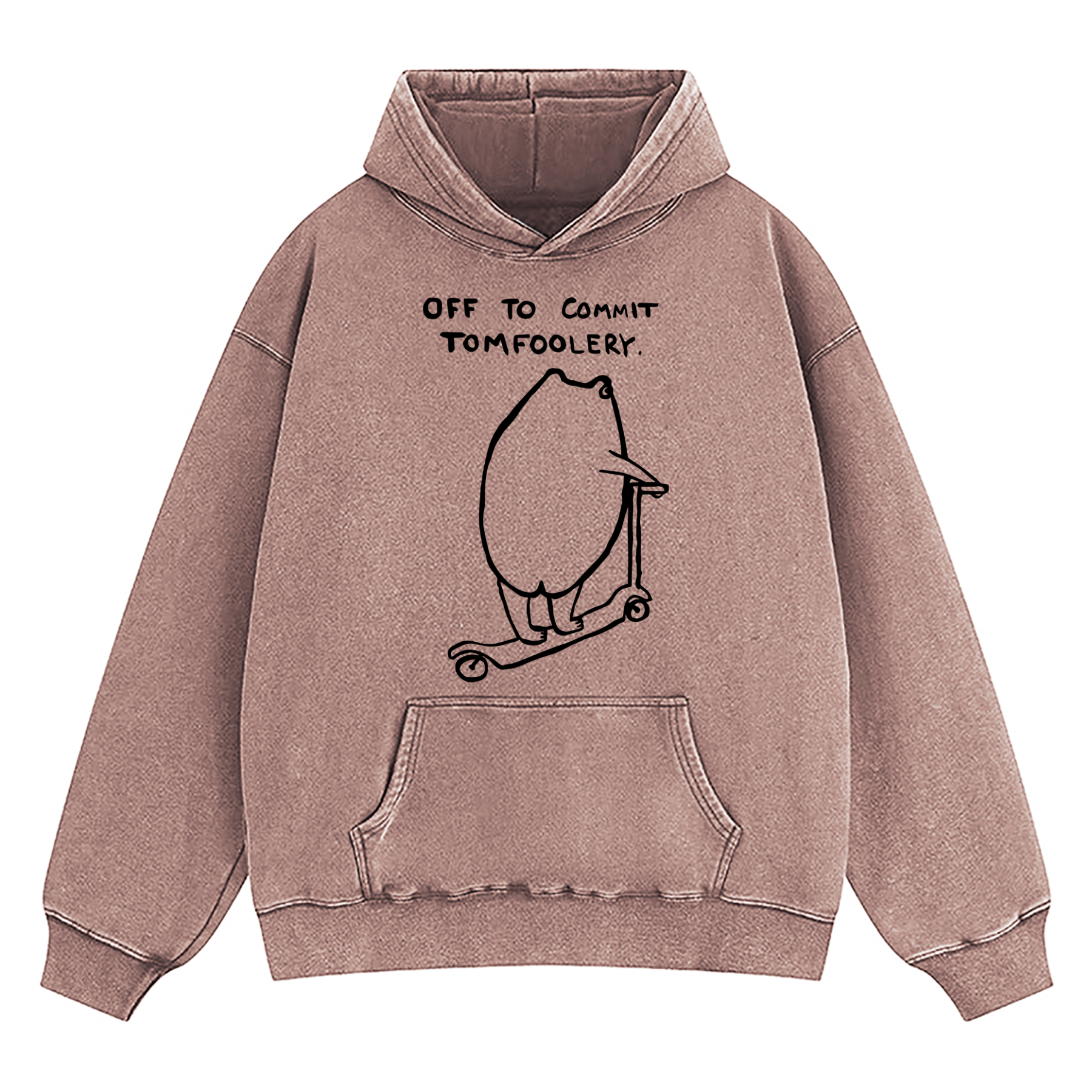 Off To Commit Tomfoolery Washed Hoodie