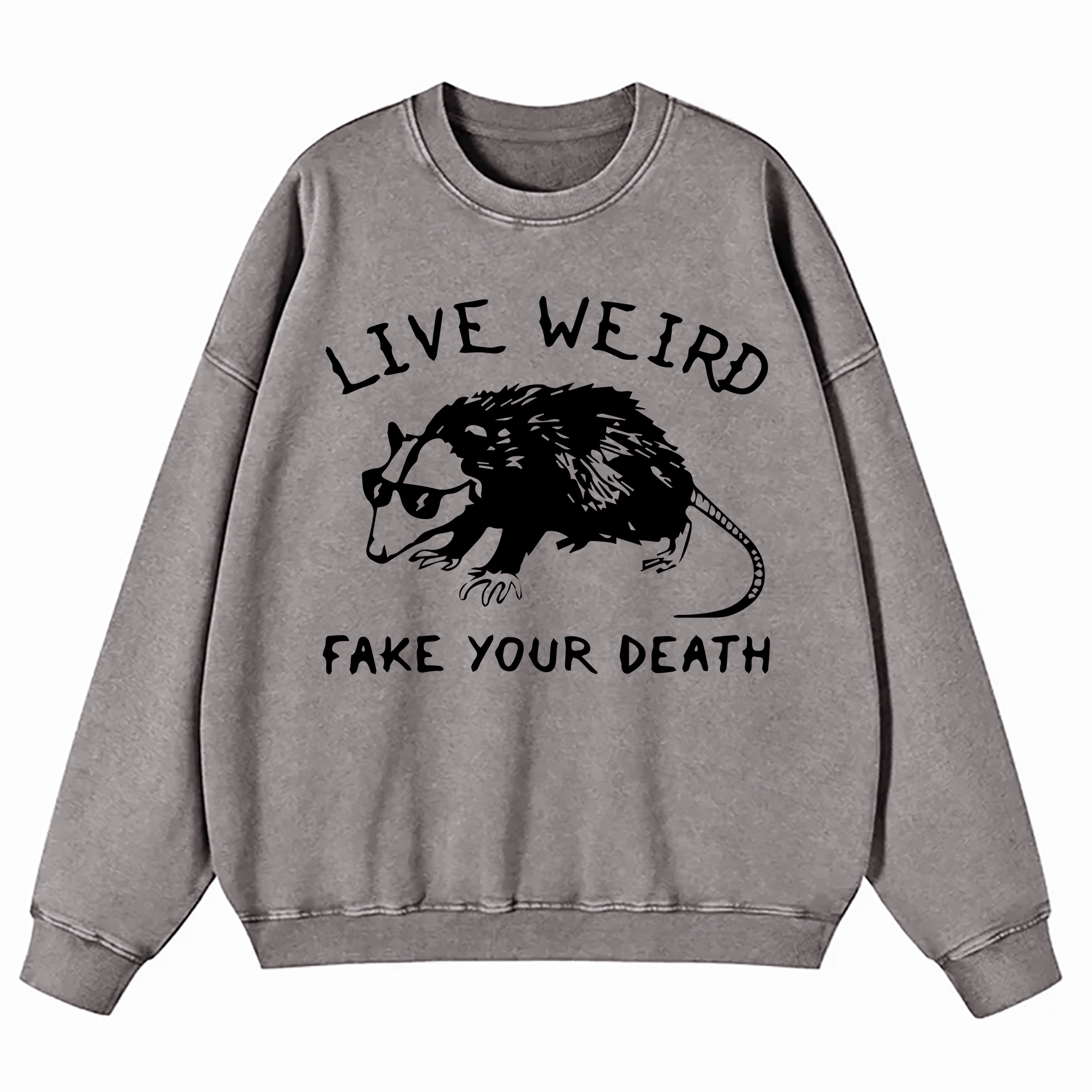 Opossum I Cannot Live Laugh Love In These Conditions Washed Sweatshirt