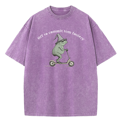 Off to Commit Tom Foolery Washed T-Shirt