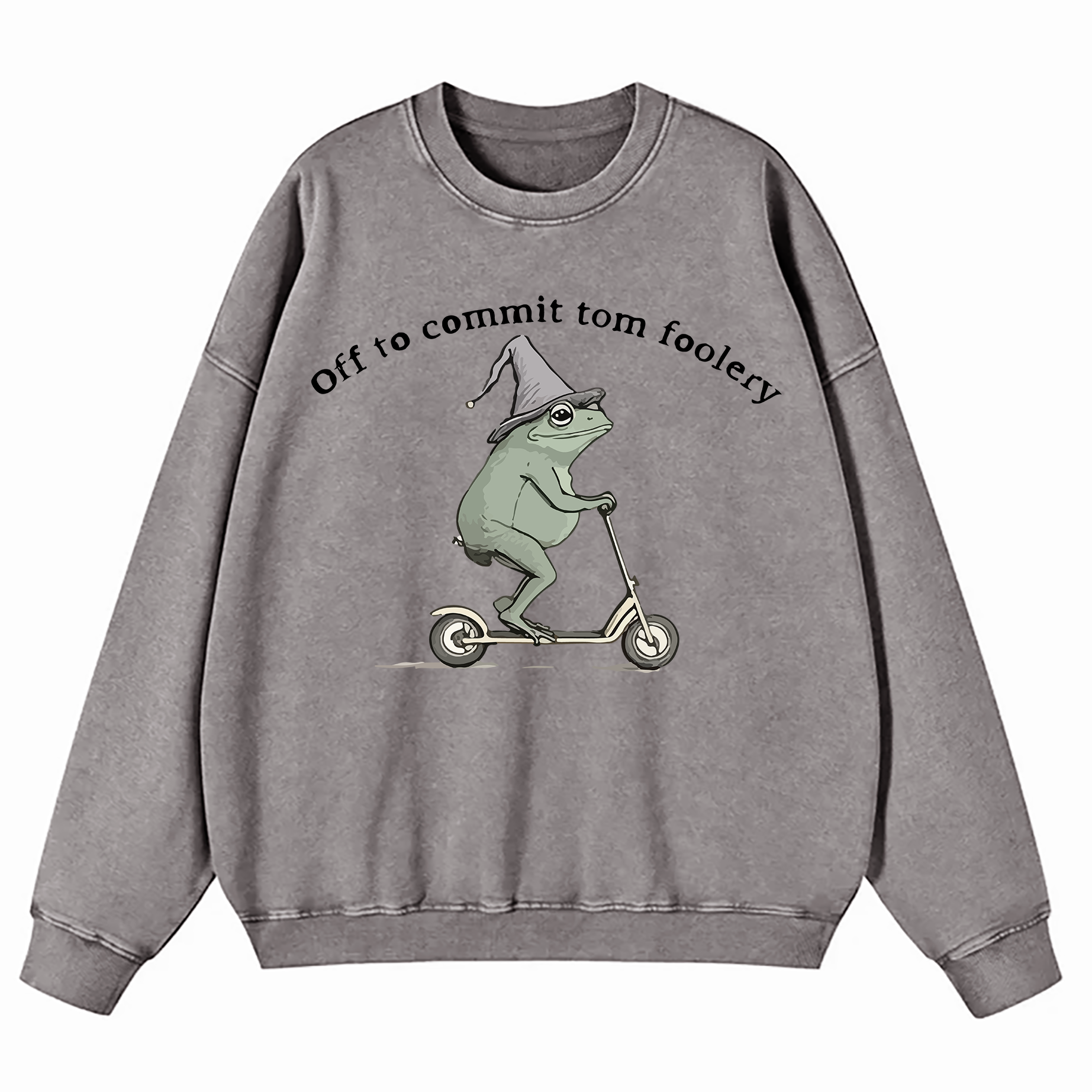 Off To Commit Tom Foolery Washed Sweatshirt