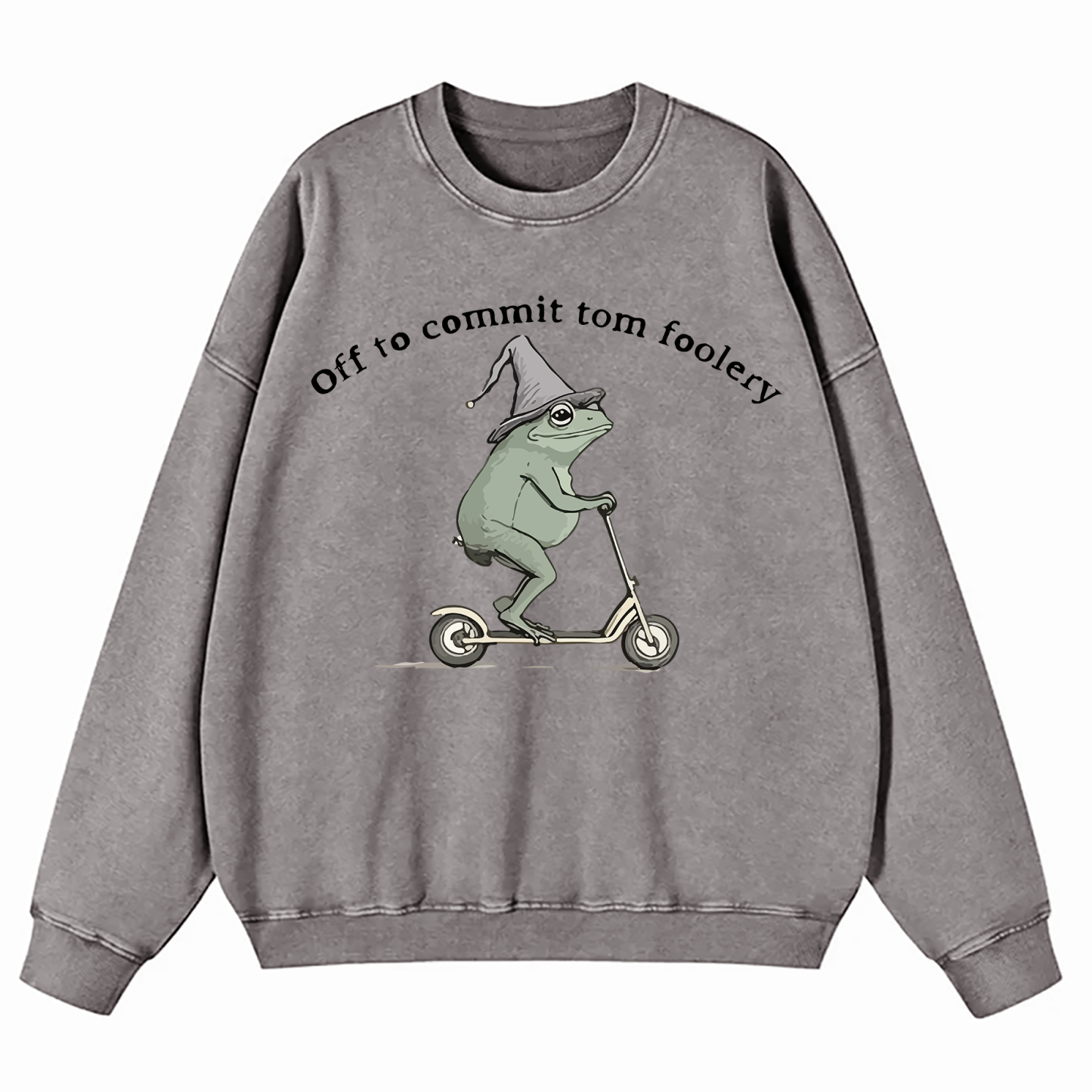 Off To Commit Tom Foolery Washed Sweatshirt