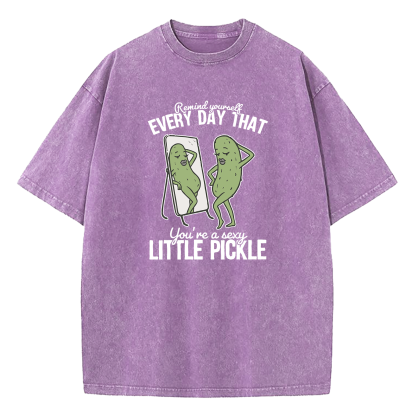 Remind Yourself Every Day That You're A S-xy Little Pickle Washed T-Shirt