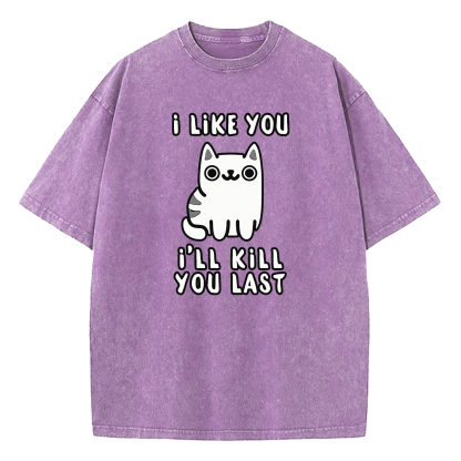 I Like You Ill Kill You Last Washed T-Shirt