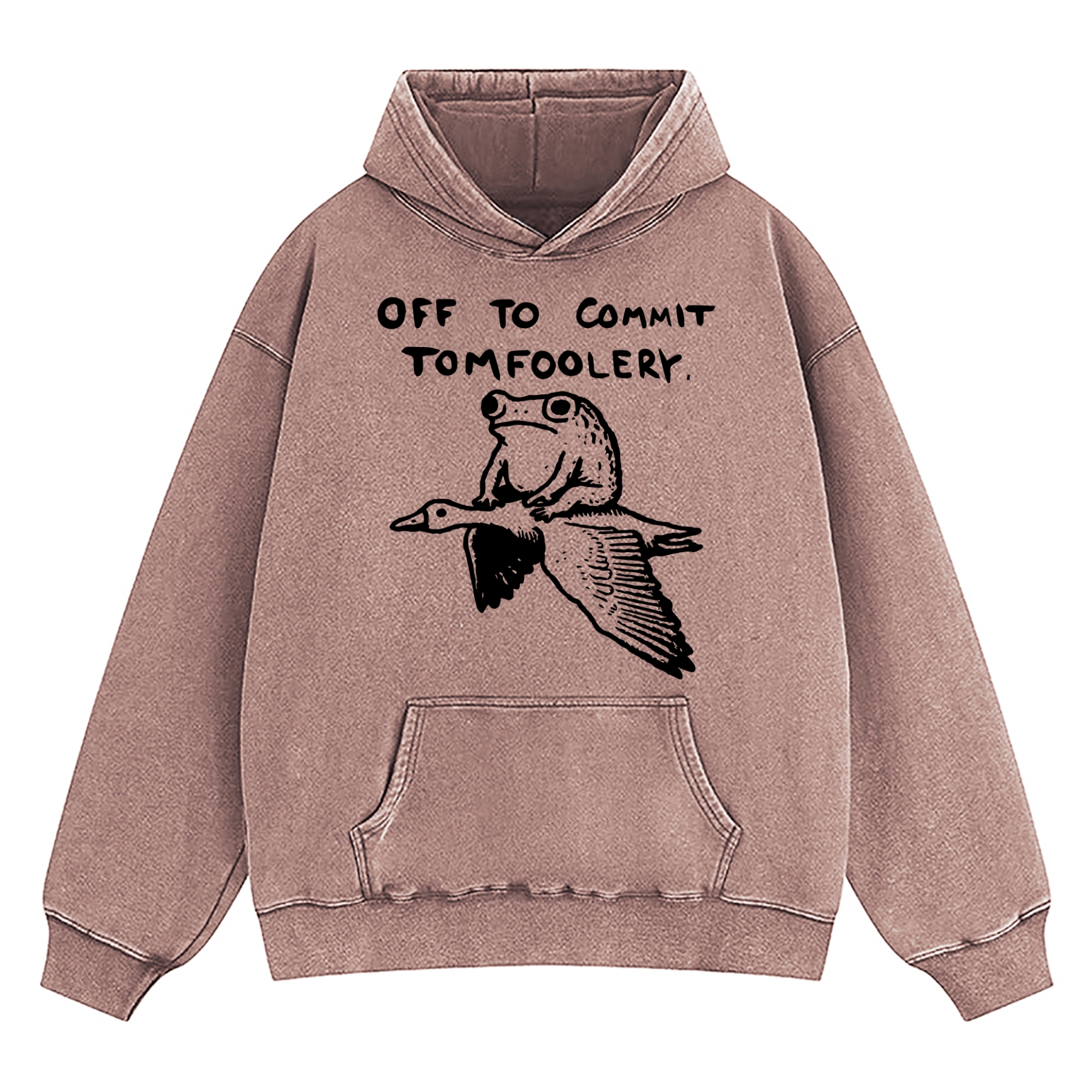 Off To Commit Tomfoolery Washed Hoodie