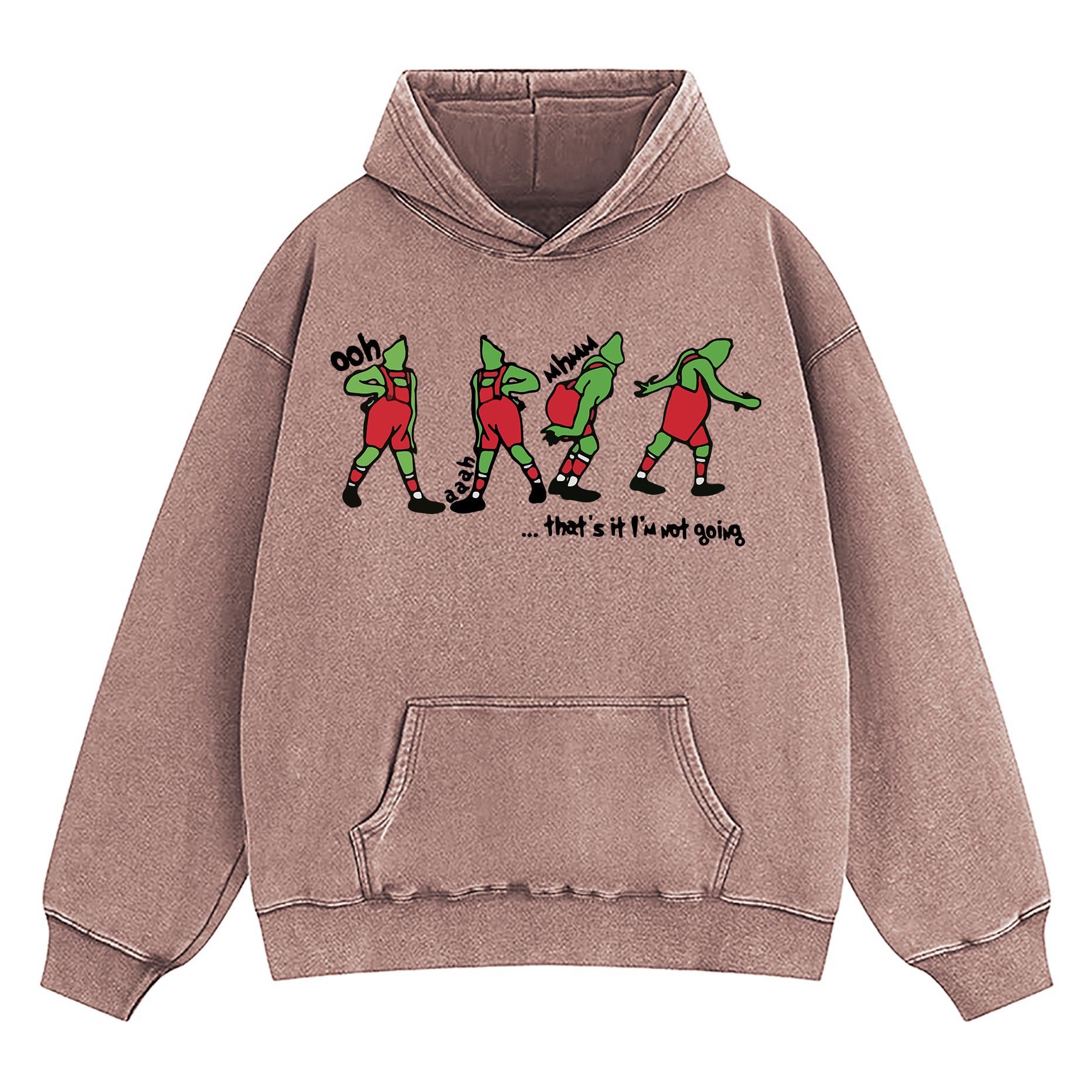 Grinch That's It I'm Not Going Washed Hoodie