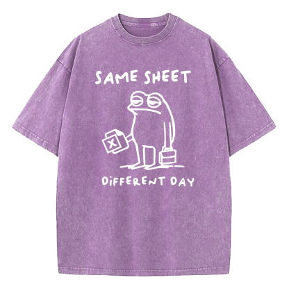 Same Sheet Different Day Washed T-Shirt