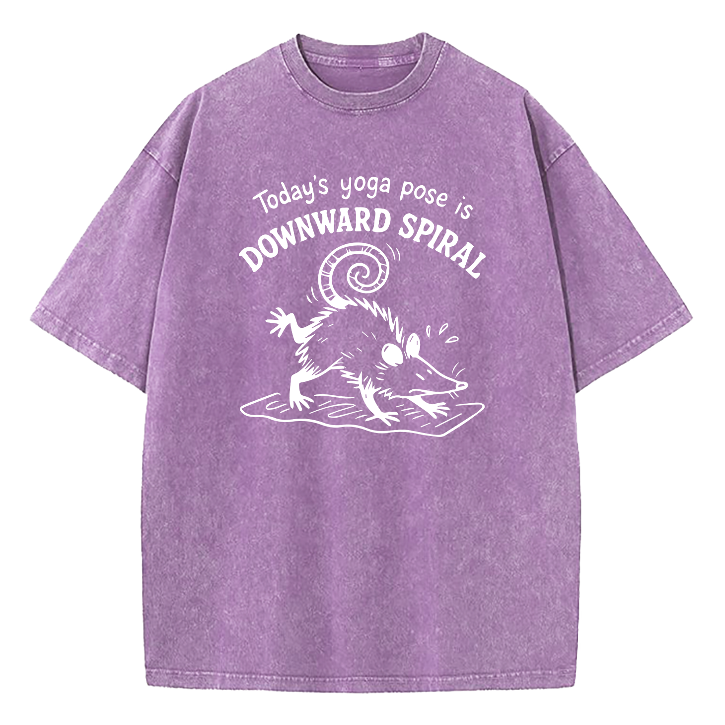 Today's Yoga Pose Is Downward Spiral Washed T-Shirt