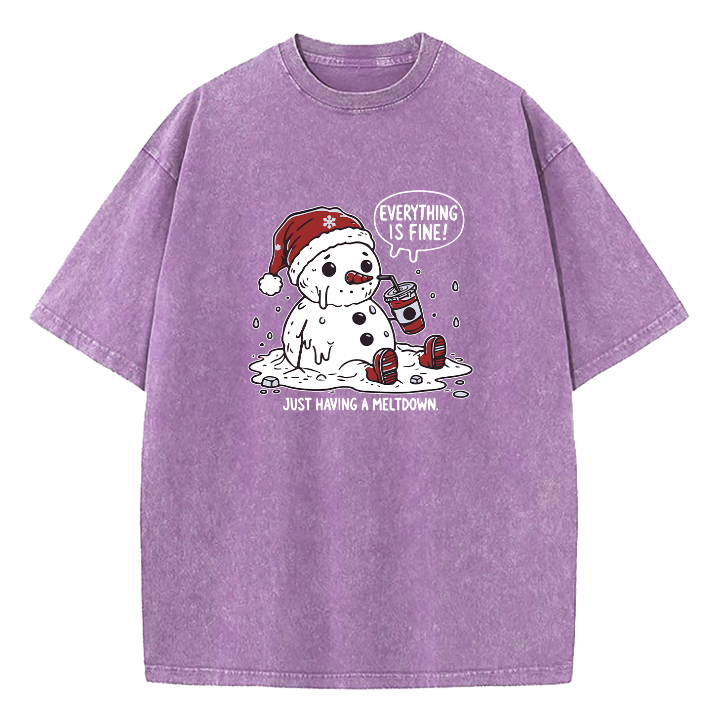 Everything Is Fine Just Having Meltdown Washed T-Shirt