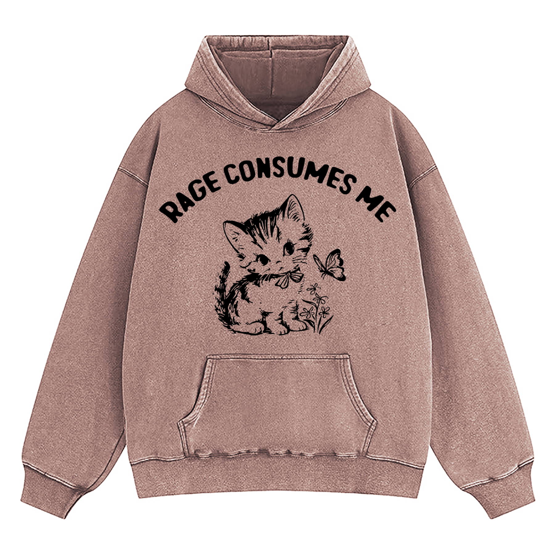 Rage Consumes Me Washed Hoodie