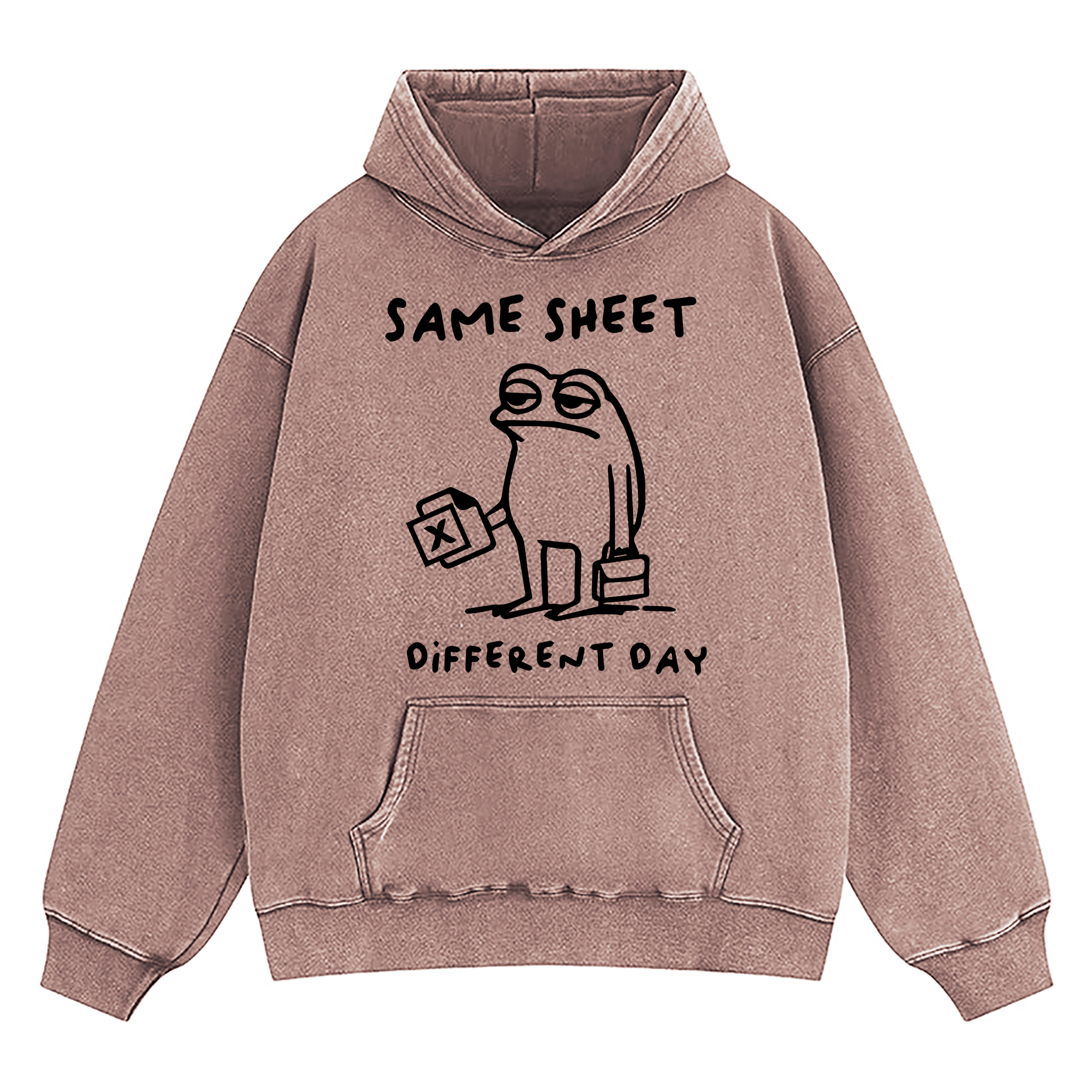 Same Sheet Different Day Washed Hoodie