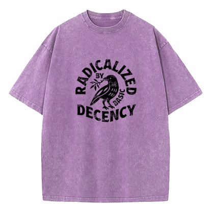 Radicalized By Basic Decency Washed T-Shirt