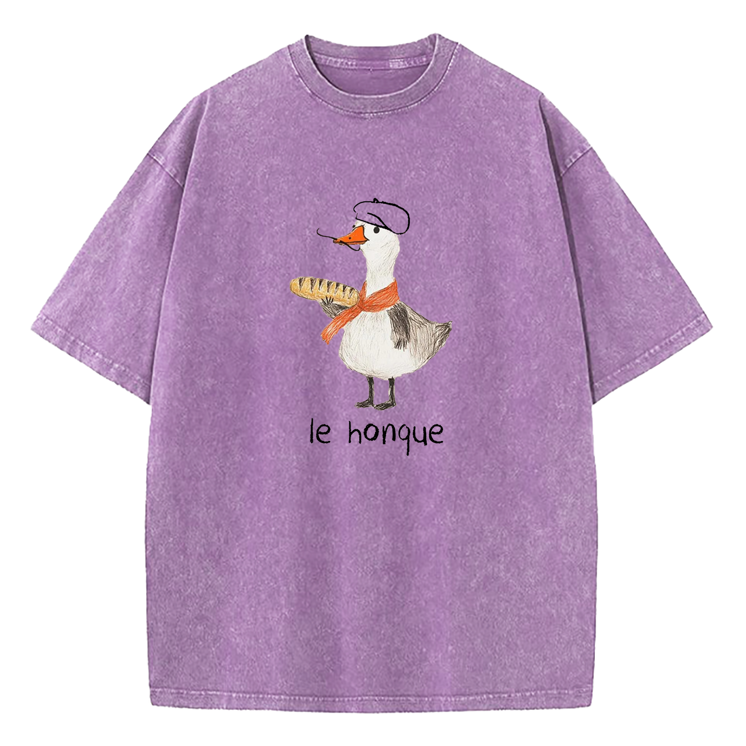 Funny French Goose Le Honque Washed T-Shirt