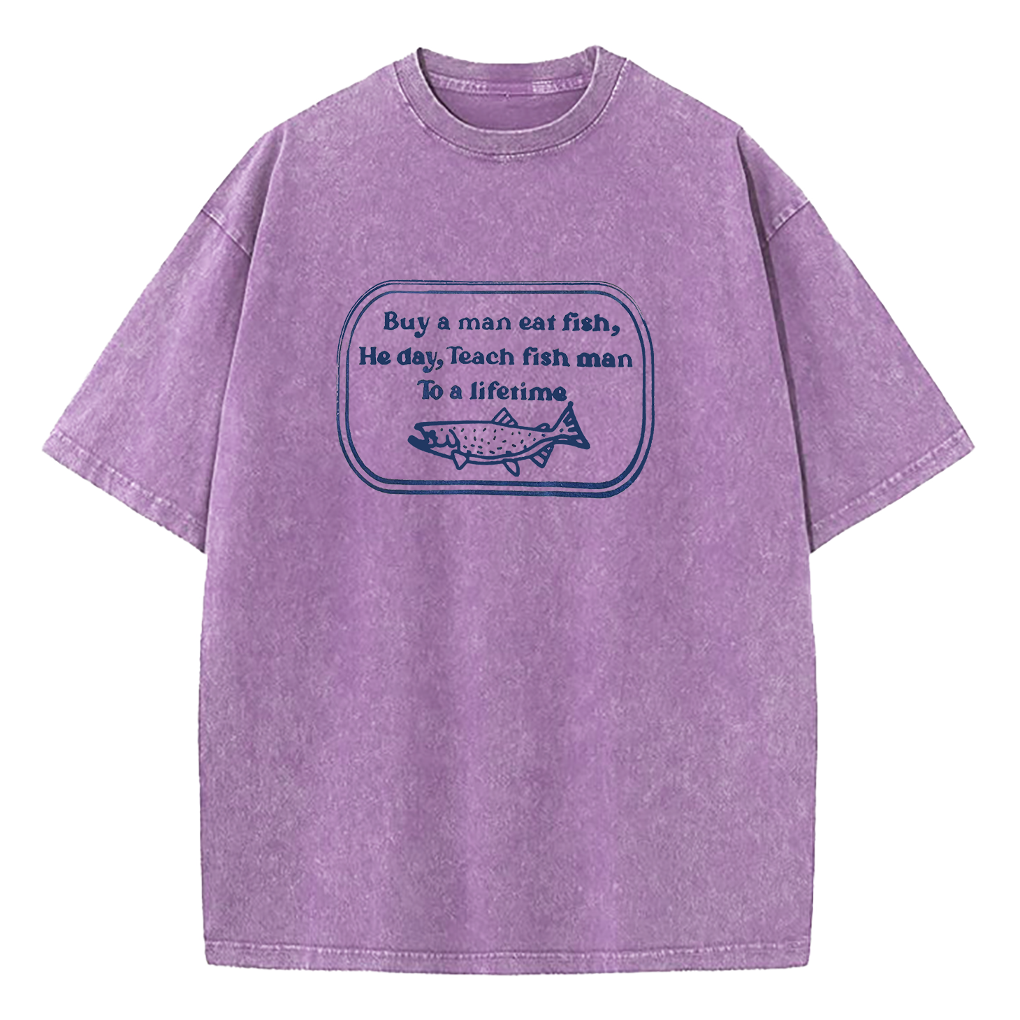 Buy A Man Eat Fish Washed T-Shirt