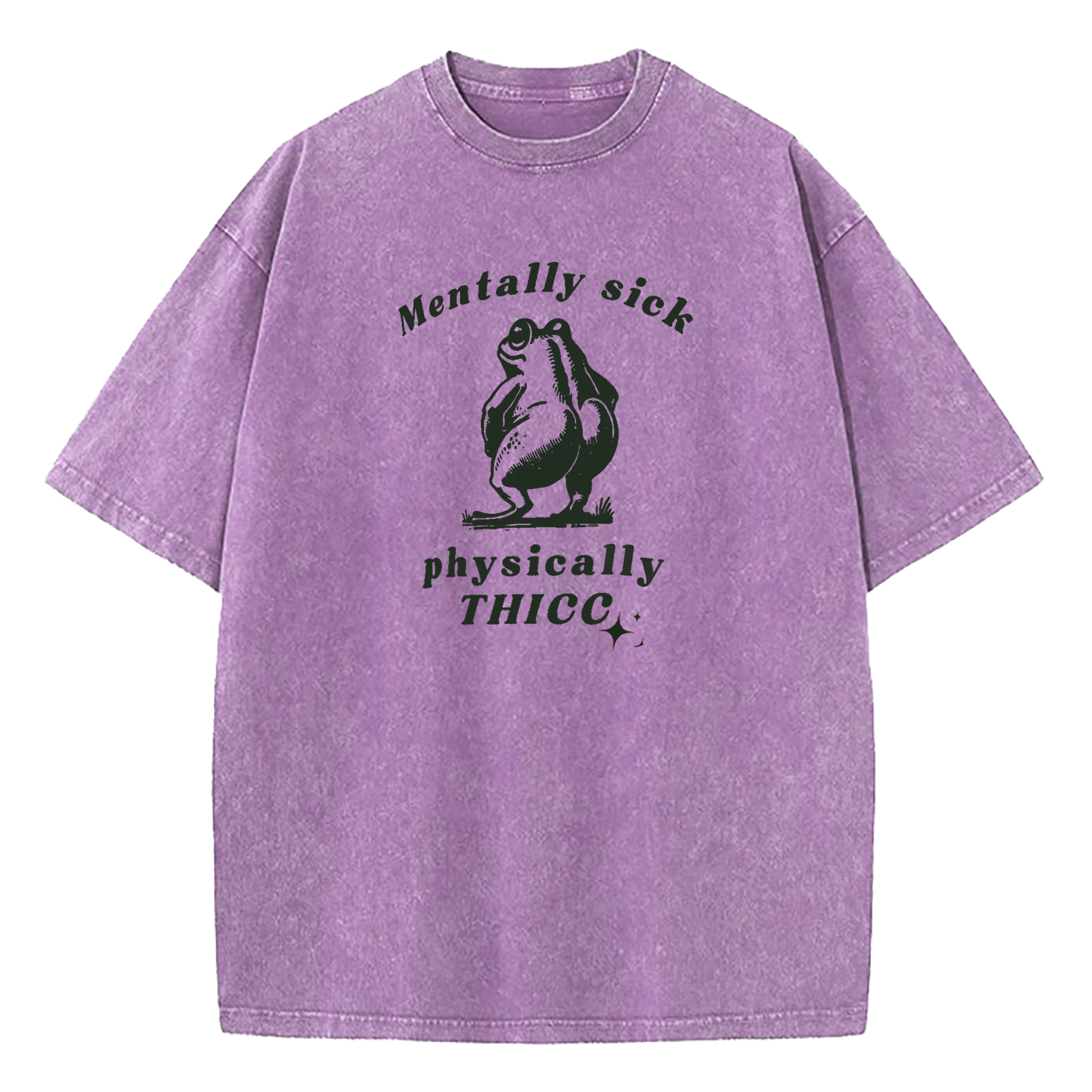 Mentally Sick Physically Thicc Washed T-Shirt