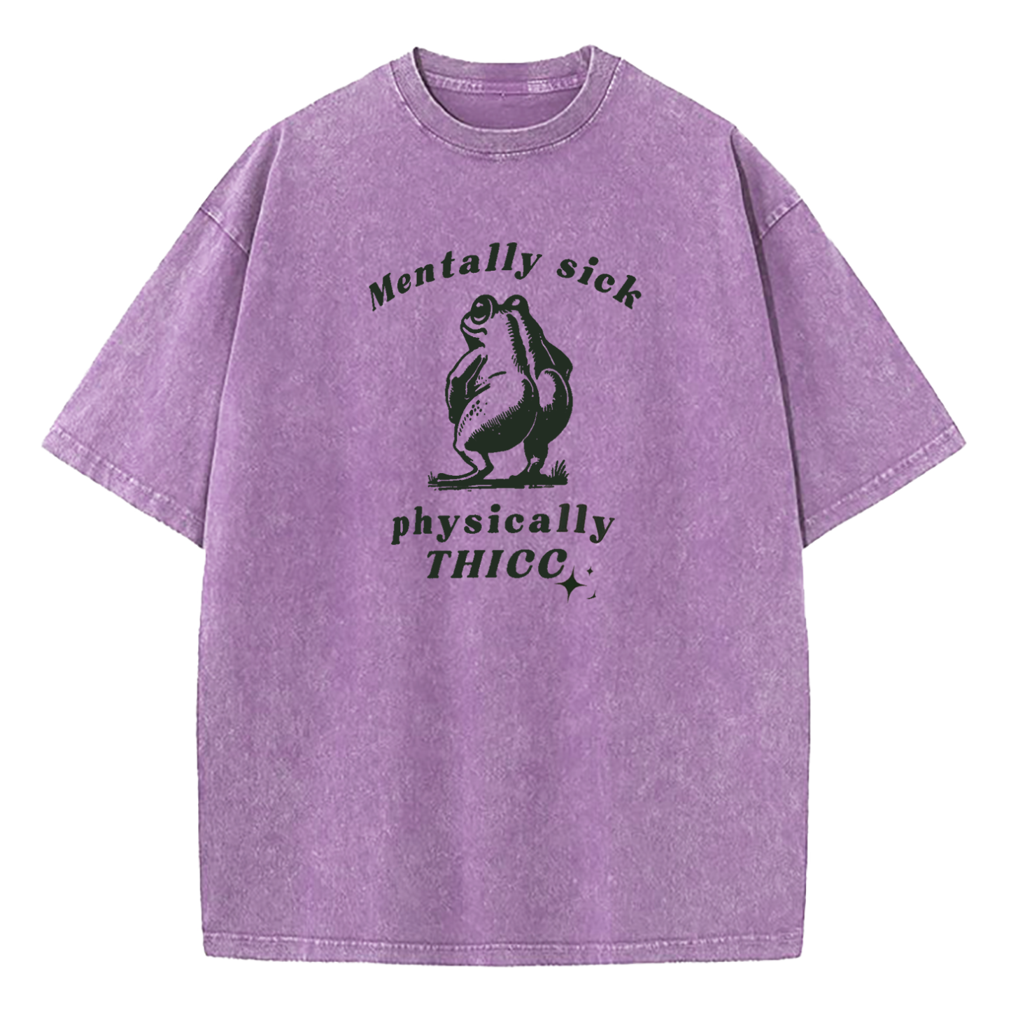 Mentally Sick Physically Thicc Washed T-Shirt