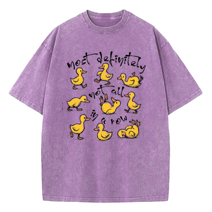 Funny Ducks Not All In A Row Washed T-Shirt