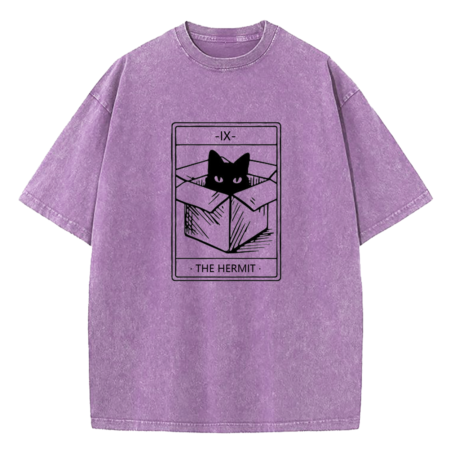 The Hermit Cat Tarot Washed T-Shirt