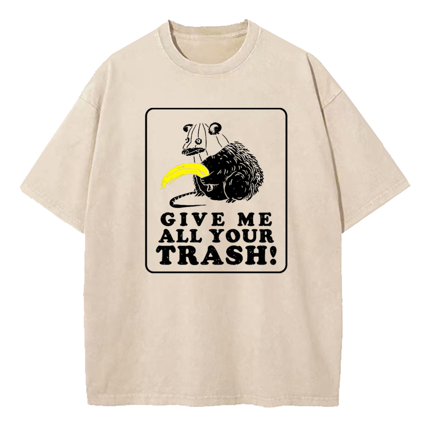 Give Me All Your Trash Opossum Washed T-Shirt
