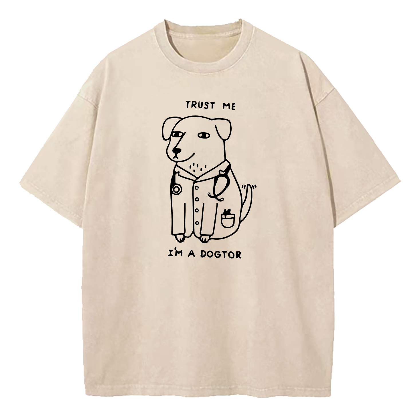 Trust Me I Am Dogtor Washed T-Shirt